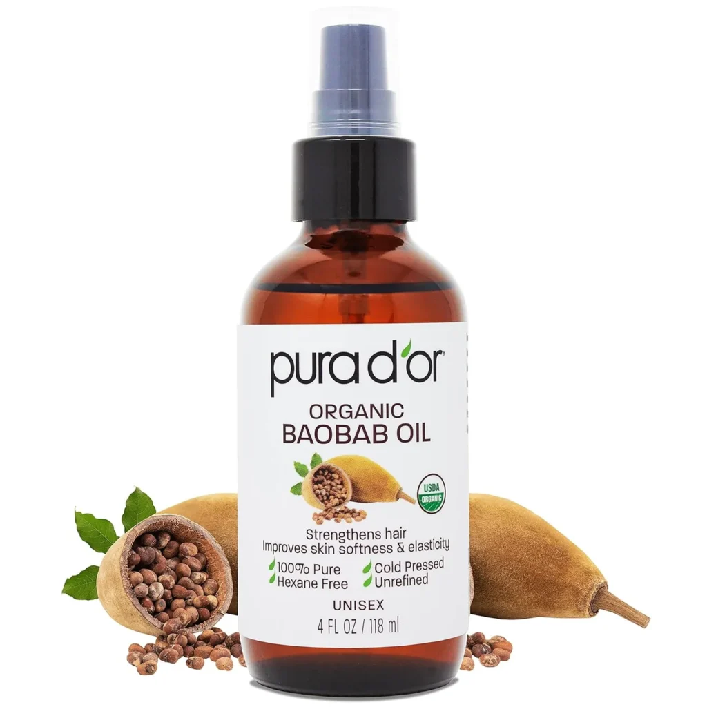 PURA D'OR Organic Baobab Oil - Baobab Oil For Hair